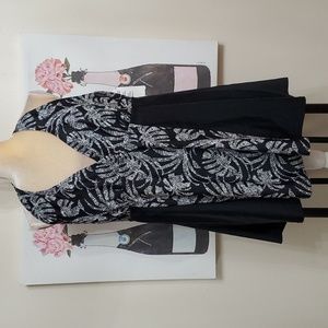 Island Escape Black and White Halter One-Piece Swimdress